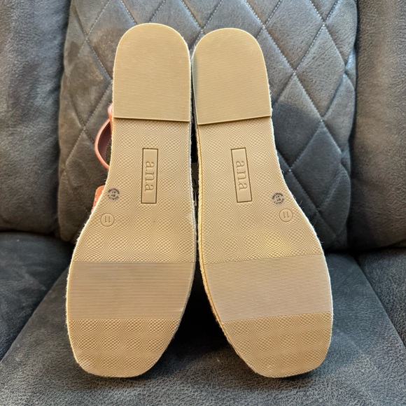 BNWT A.N.A A New Apparel Laskie Terracotta Sandals with Heels Espadrille - Picture 6 of 9